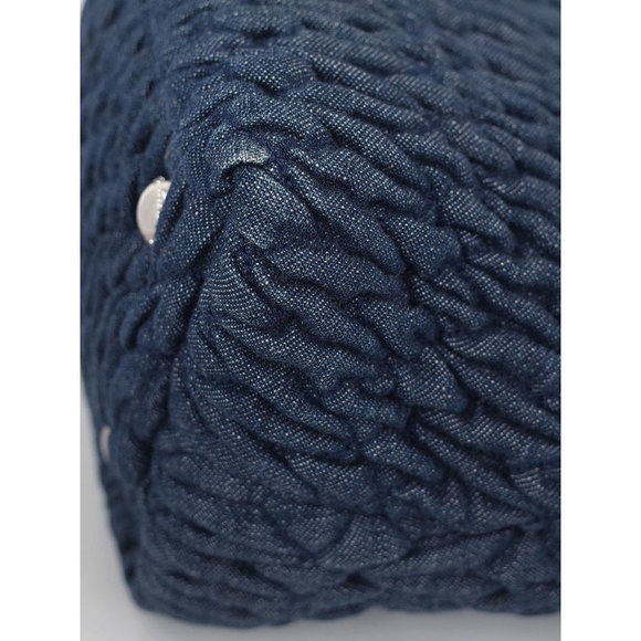 Miu Miu Matelasse Denim Crystal Handbag Blue Blue - Picture 4 of 9